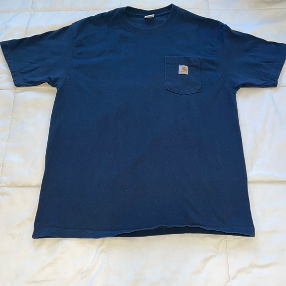 Carhartt Other - Carhartt logo pocket tee in navy blue. 100% cotton. Men's L. Like new condition.
